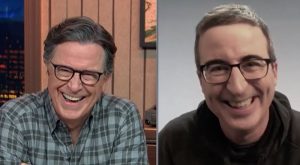 John Oliver Gets Emotional In Conversation With Stephen Colbert