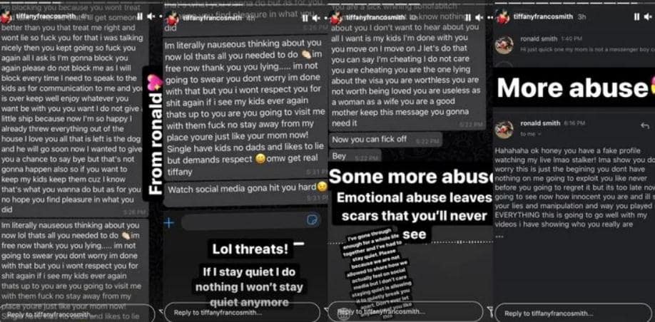 90 Day Fiance starTiffany Goes Against TLC Policy, Reveals Ronald's Messages on Instagram